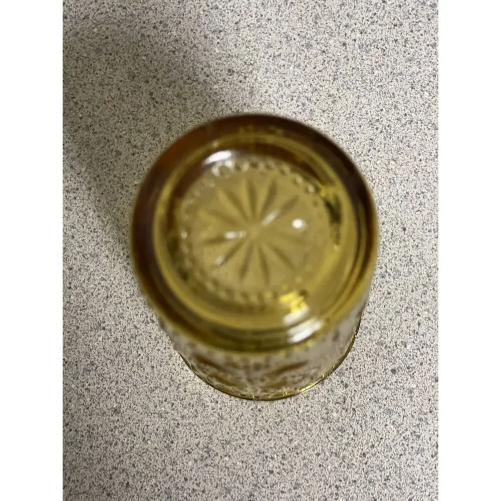 1 Vintage Brockway Glass American‎ Concord Amber Juice Glass Goblet 4oz